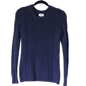 Women's Old Navy Blue Cable Knit Sweater Small